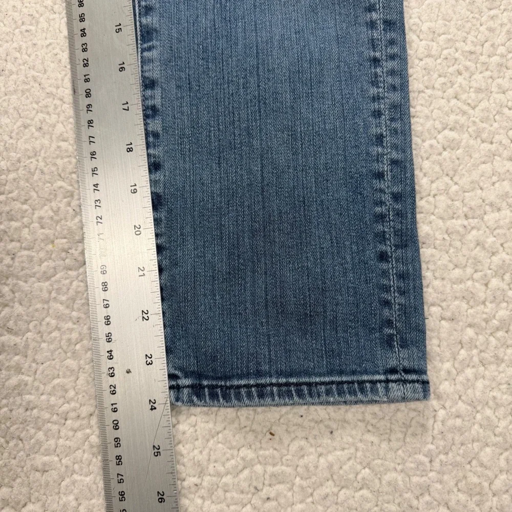 7 For All Mankind Crop Straight Jeans Womens 25 (Actual‎ 28x24) Blue Boho Casual